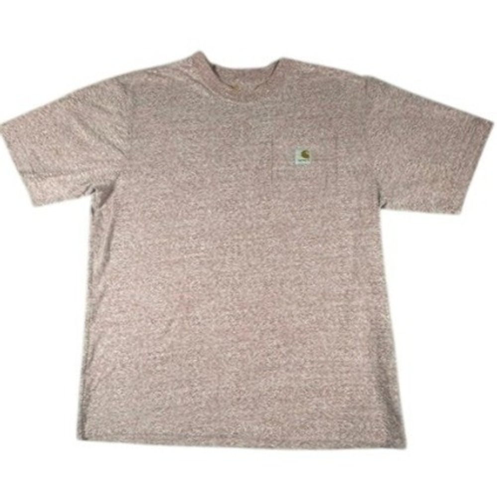 Carhartt T-Shirt Mens Large K87 Original Fit Pocket Tee Heather Rose‎ Pink